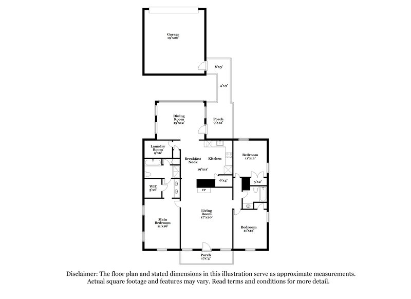2,155/Mo, 605 Brookwater Dr Stockbridge, GA 30281 Floor Plan View