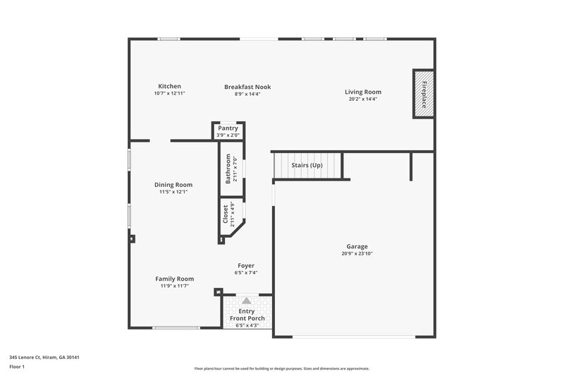 2,170/Mo, 345 Lenore Court Hiram, GA 30141 Floor Plan View