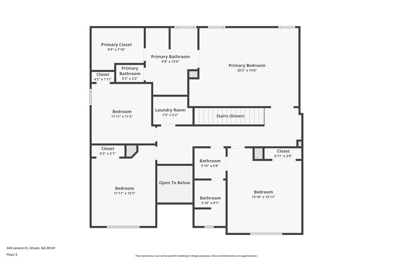 2,170/Mo, 345 Lenore Court Hiram, GA 30141 Floor Plan View 2