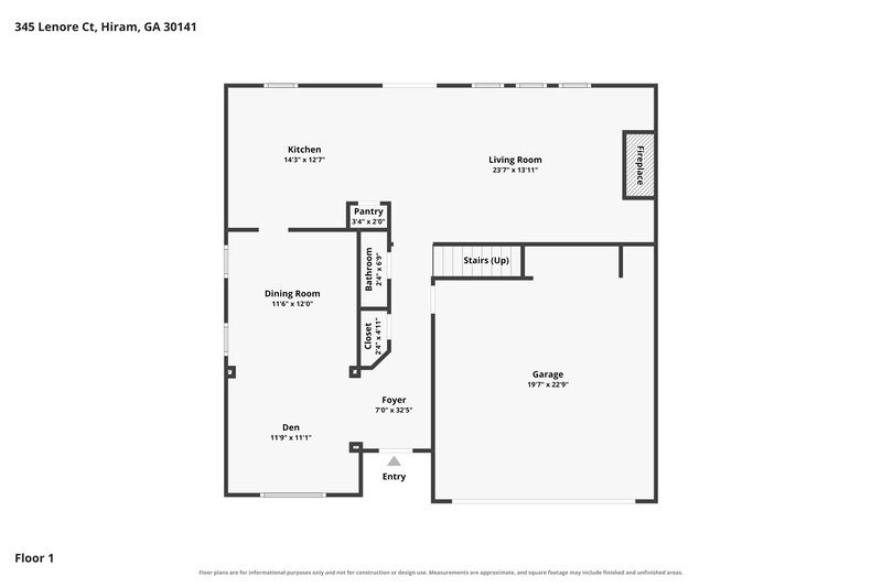 2,155/Mo, 345 Lenore Court Hiram, GA 30141 Floor Plan View