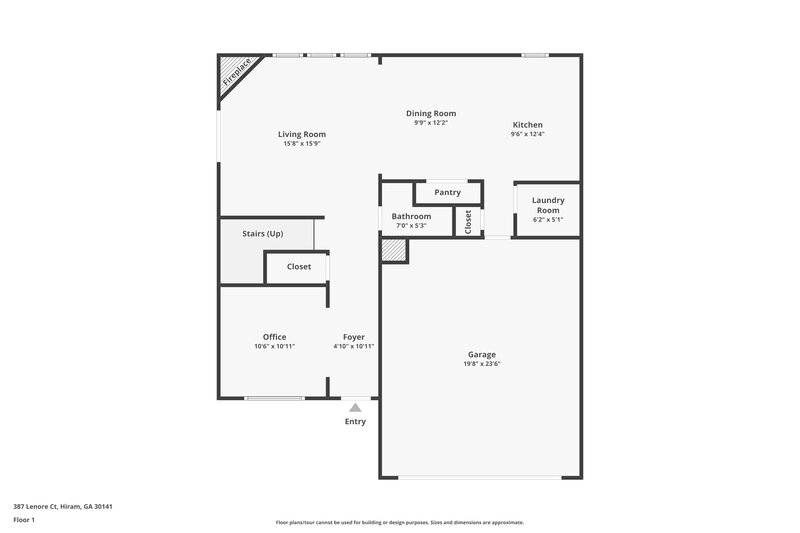 1,960/Mo, 387 Lenore Court Hiram, GA 30141 Floor Plan View