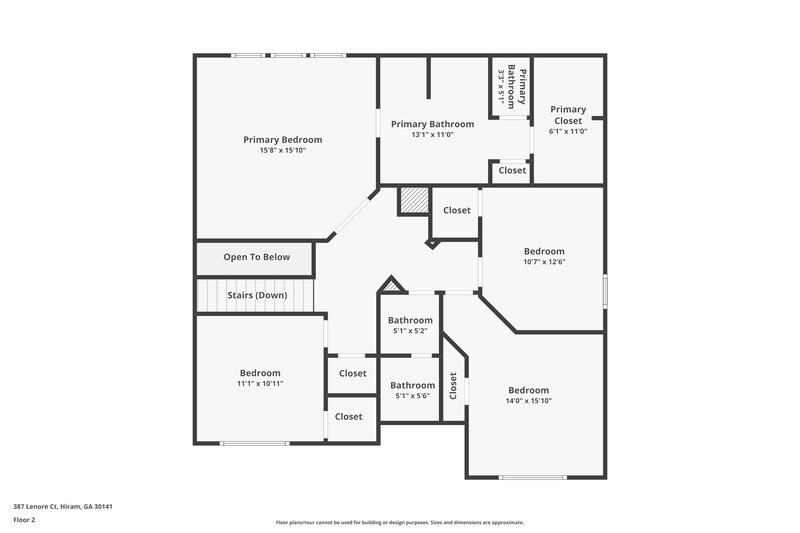 1,960/Mo, 387 Lenore Court Hiram, GA 30141 Floor Plan View 2