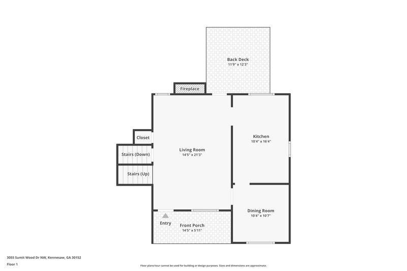 1,860/Mo, 3055 Sumit Wood Drive NW Kennesaw, GA 30152 Floorplan View