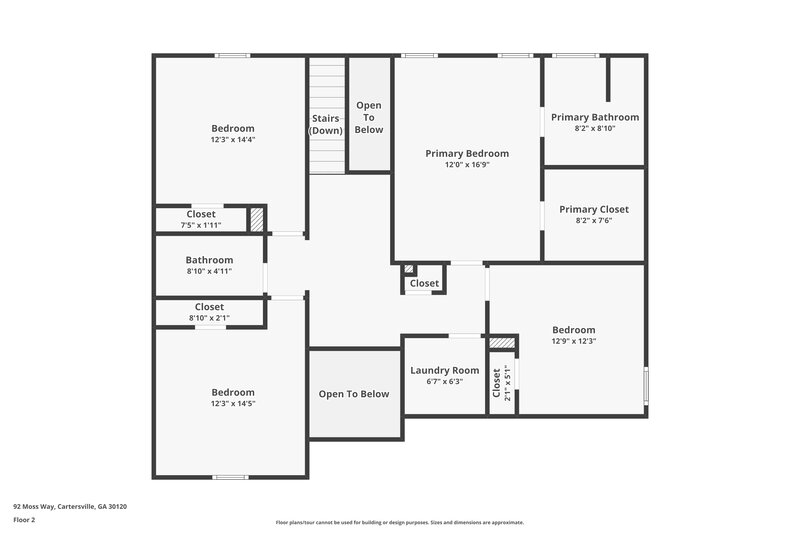 2,750/Mo, 92 Moss Way Cartersville, GA 30120 Floor Plan View 2