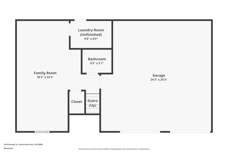 1,670/Mo, 5224 Brough Lane Stone Mountain, GA 30088 Floor Plan View