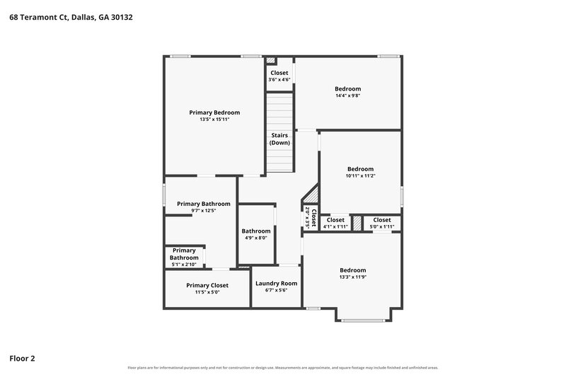 2,175/Mo, 68 Teramont Ct Dallas, GA 30132 Floorplan View 2