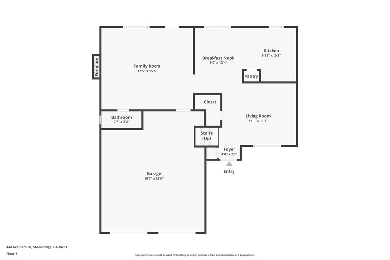 1,835/Mo, 444 Gresham Drive Stockbridge, GA 30281 Floor Plan View