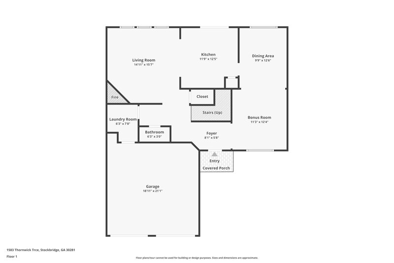 2,155/Mo, 1583 Thornwick Trace Stockbridge, GA 30281 Floor Plan View