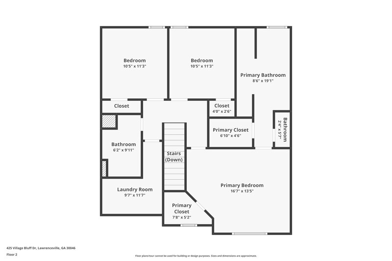2,135/Mo, 425 Village Bluff Dr Lawrenceville, GA 30046 Floor Plan View