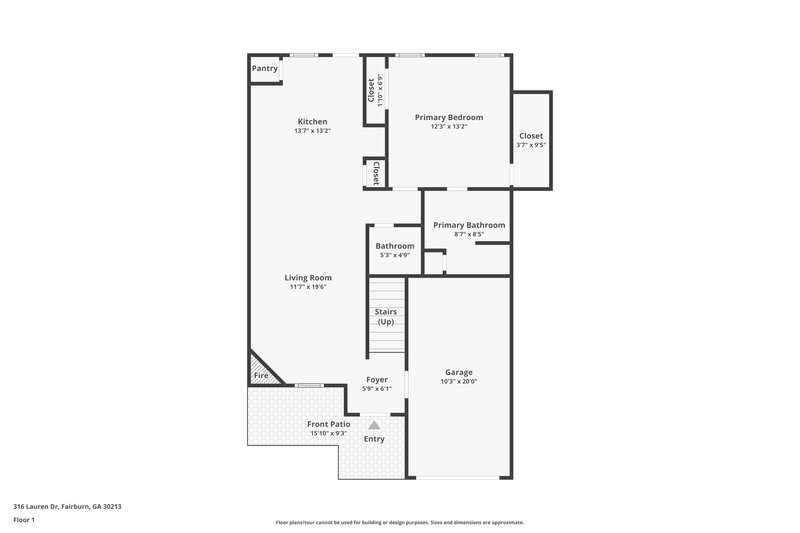 1,805/Mo, 316 Lauren Dr Fairburn, GA 30213 Floor Plan View