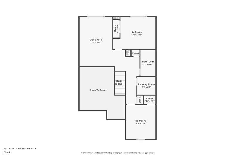 1,805/Mo, 316 Lauren Dr Fairburn, GA 30213 Floor Plan View 2