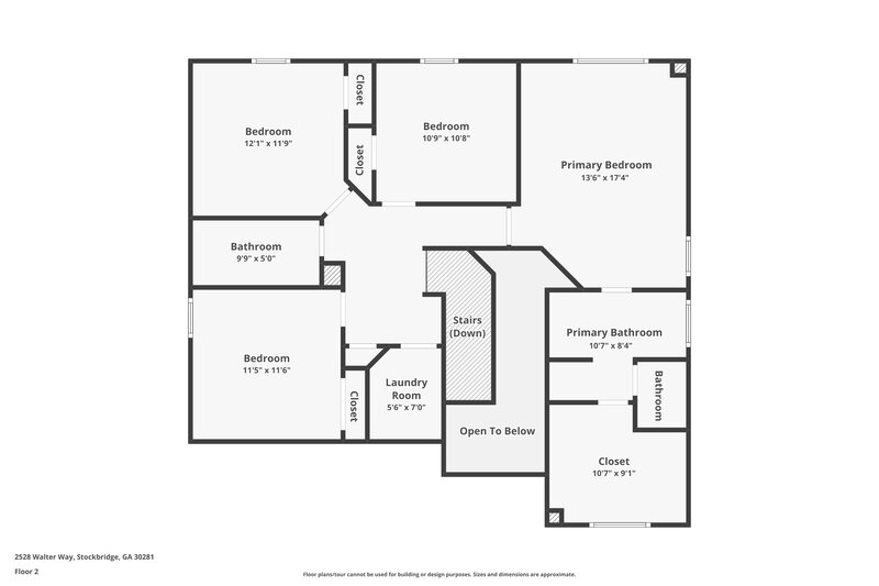 2,270/Mo, 2528 Walter Way Stockbridge, GA 30281 Floor Plan View 2