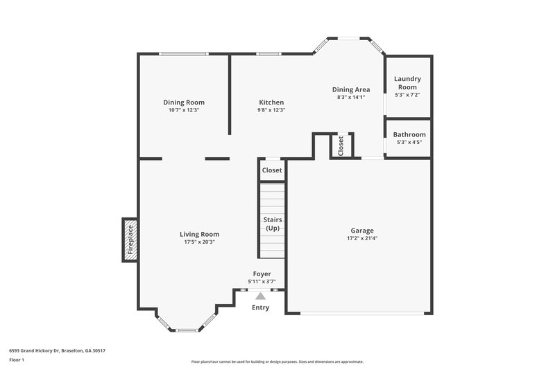 1,990/Mo, 6593 Grand Hickory Drive Braselton, GA 30517 Floor Plan View