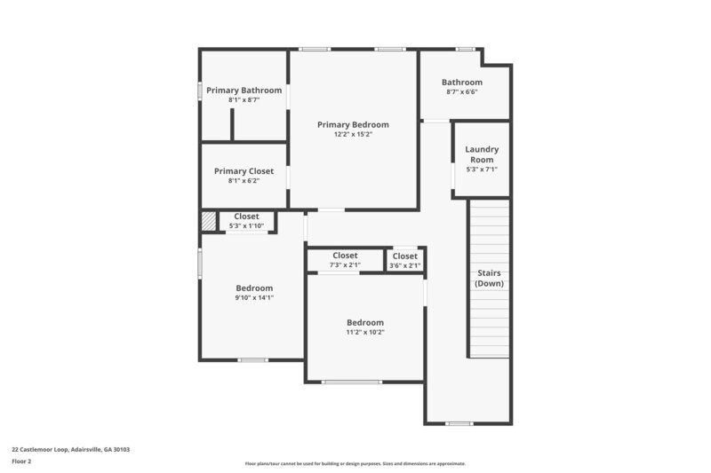 1,805/Mo, 22 Castlemoor Loop Adairsville, GA 30103 Floorplan View 2