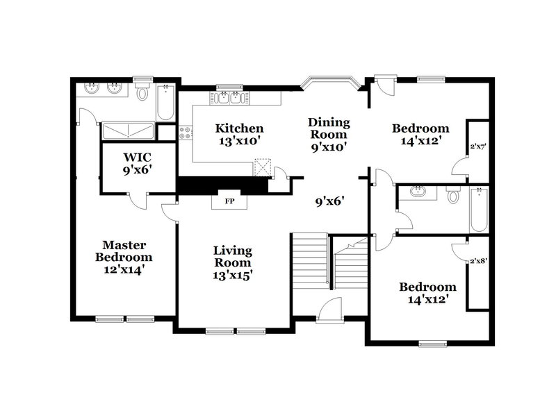 2,290/Mo, 100 Comet Ct Dallas, GA 30157 Floor Plan View