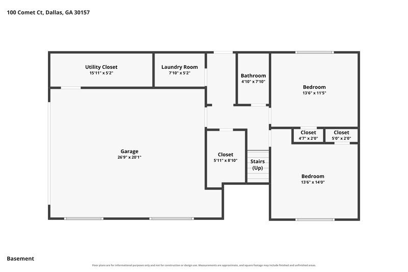 2,225/Mo, 100 Comet Ct Dallas, GA 30157 Floor Plan View