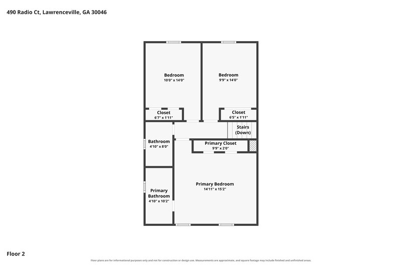 2,080/Mo, 490 Radio Ct Lawrenceville, GA 30046 Floor Plan View