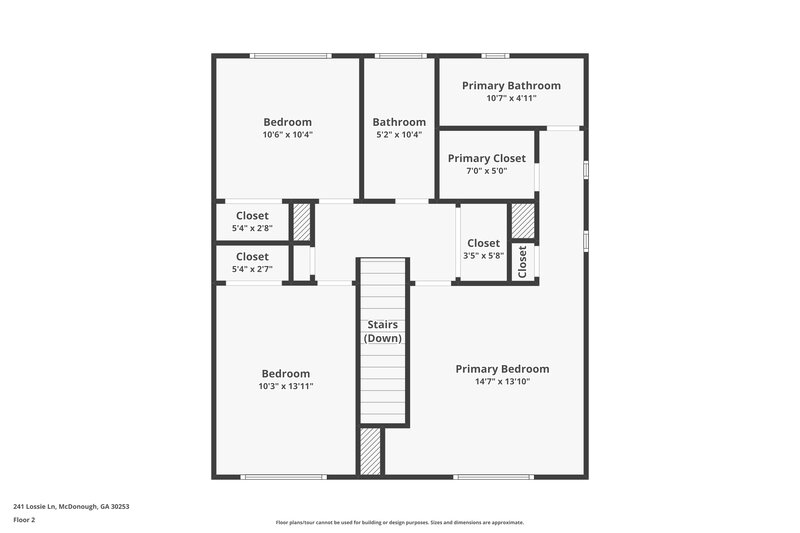 1,885/Mo, 241 Lossie Lane McDonough, GA 30253 Floor Plan View 2