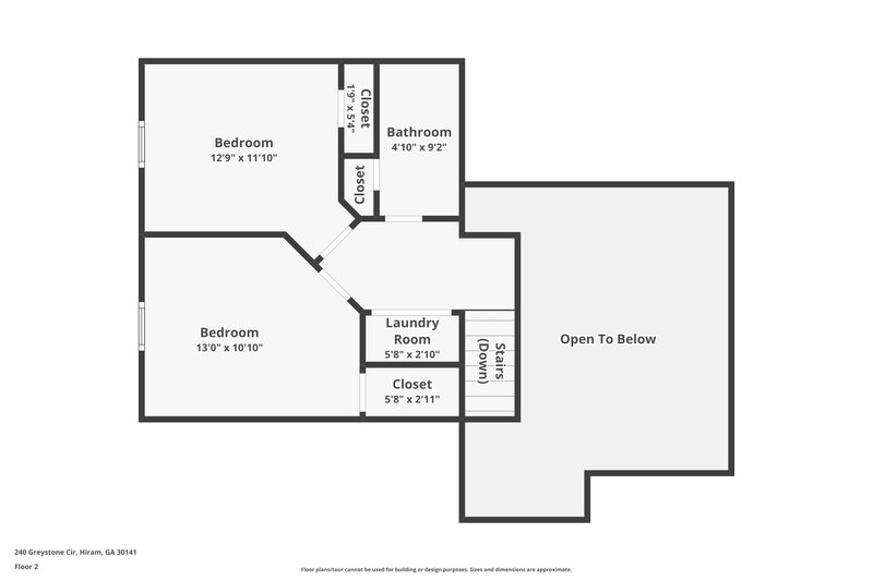 1,590/Mo, 240 Greystone Cir HIram, GA 30141 Floor Plan View 2
