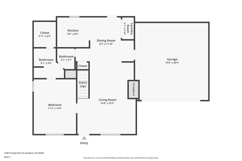 2,600/Mo, 11081 Knotty Pine Place Hampton, GA 30228 Floor Plan View