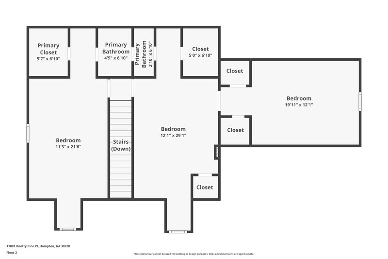 2,600/Mo, 11081 Knotty Pine Place Hampton, GA 30228 Floor Plan View 2