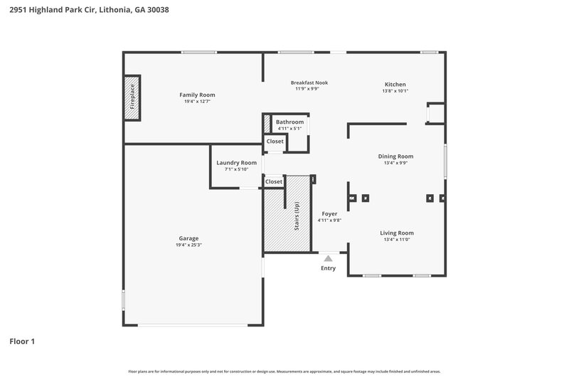 2,175/Mo, 2951 Highland Park Cir ,## C Lithonia, GA 30038 Floor Plan View