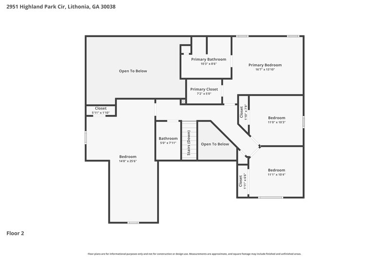 2,175/Mo, 2951 Highland Park Cir ,## C Lithonia, GA 30038 Floor Plan View 2