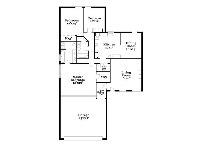 1,665/Mo, 11131 Knotty Pine Place Hampton, GA 30228 Floor Plan View