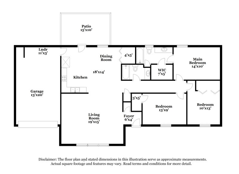 1,685/Mo, 145 Whetstone Way Villa Rica, GA 30180 Floor Plan View