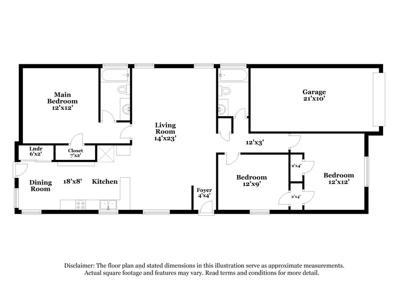 2,540/Mo, 1310 Waterton Trl Douglasville, GA 30134 Floor Plan View