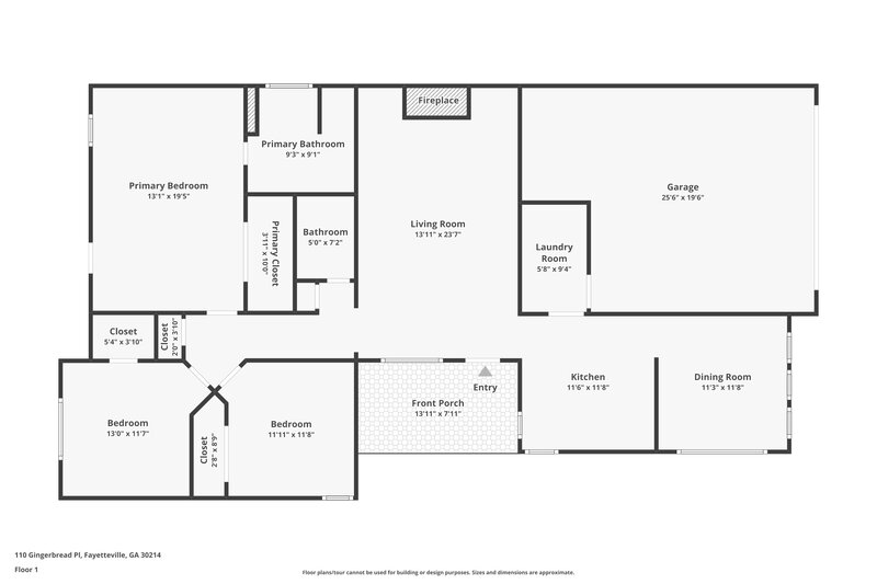 2,260/Mo, 110 Gingerbread Place Fayetteville, GA 30214 Floor Plan View