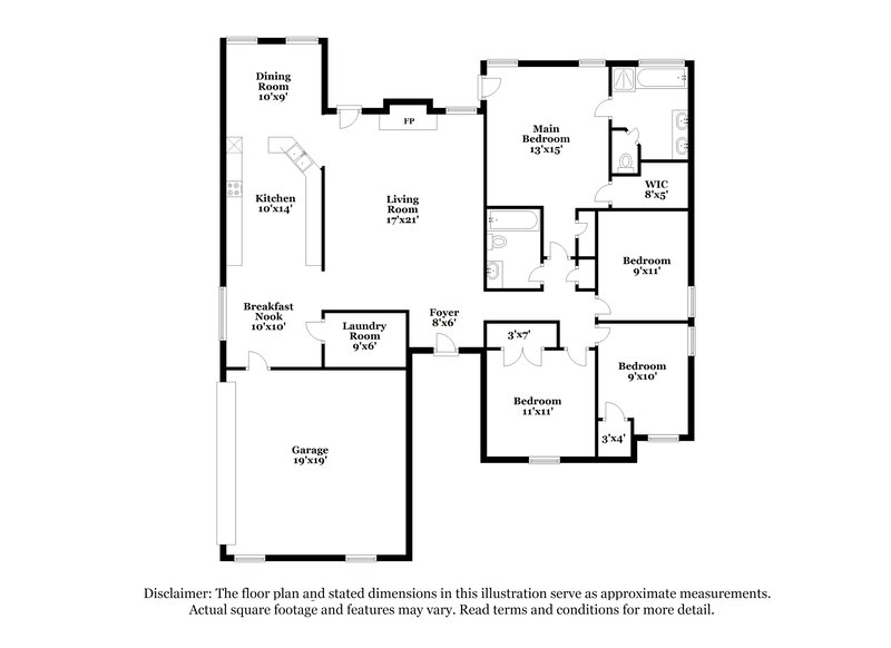 1,930/Mo, 850 Chaseridge Drive McDonough, GA 30253 Floor Plan View