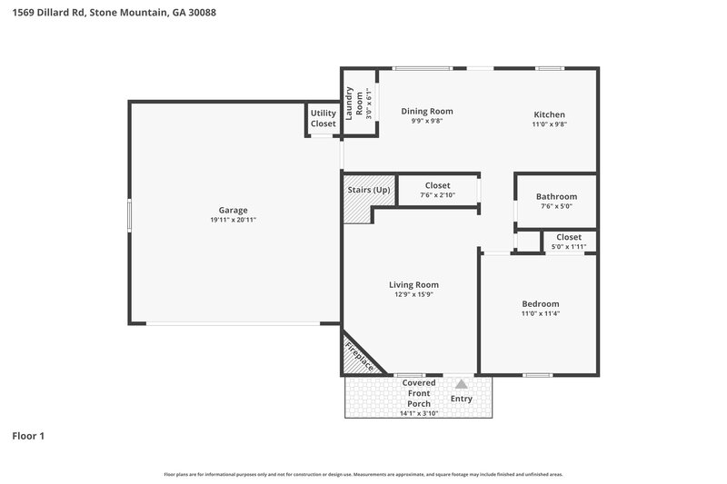 0/Mo, 1569 Dillard Road Stone Mountain, GA 30088 Floor Plan View