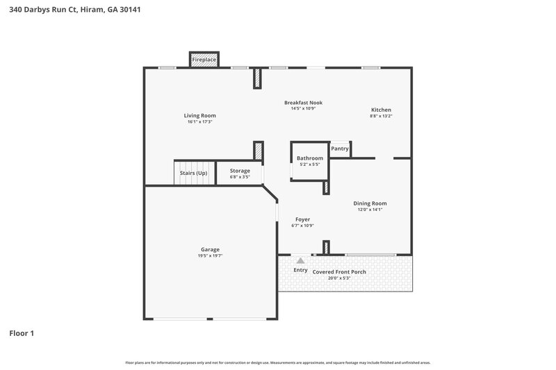 2,235/Mo, 340 Darbys Run Court Hiram, GA 30141 Floor Plan View