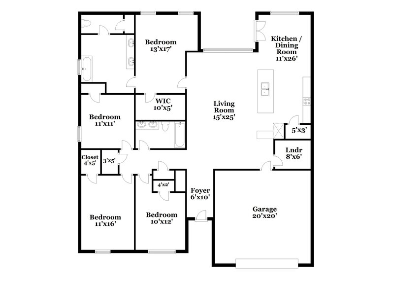 2,080/Mo, 141 Ivey Meadow Dr Dallas, GA 30132 Floor Plan View