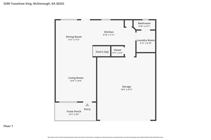 1,910/Mo, 5200 Tussahaw Crossing McDonough, GA 30252 Floor Plan View