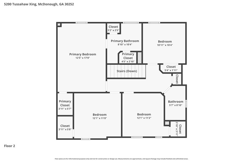 1,910/Mo, 5200 Tussahaw Crossing McDonough, GA 30252 Floor Plan View 2