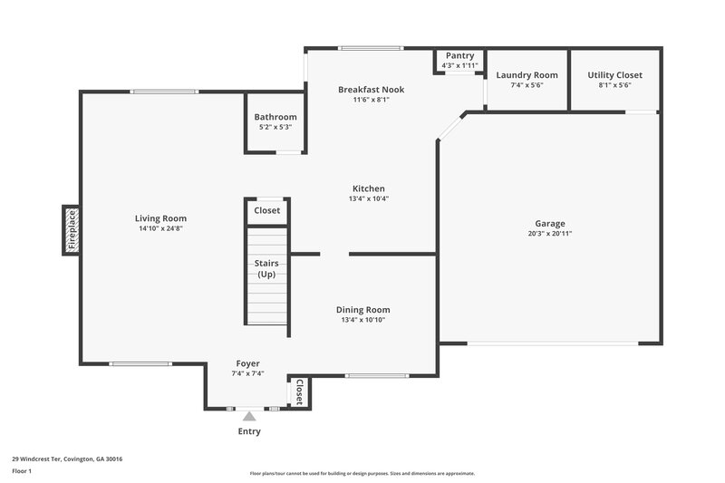2,200/Mo, 29 Windcrest Dr Covington, GA 30016 Floor Plan View