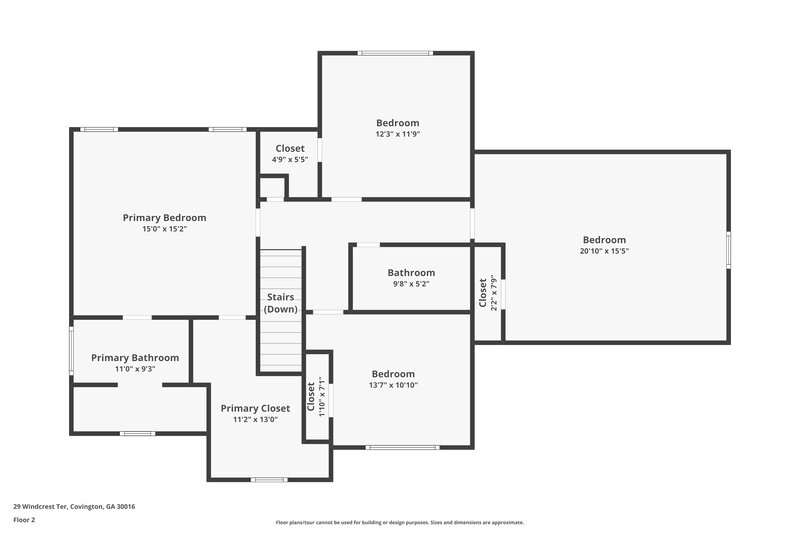 2,200/Mo, 29 Windcrest Dr Covington, GA 30016 Floor Plan View 2