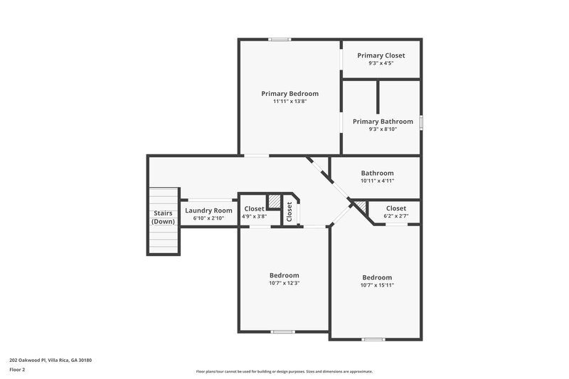 1,795/Mo, 202 Oakwood Pl Villa Rica, GA 30180 Floor Plan View 2