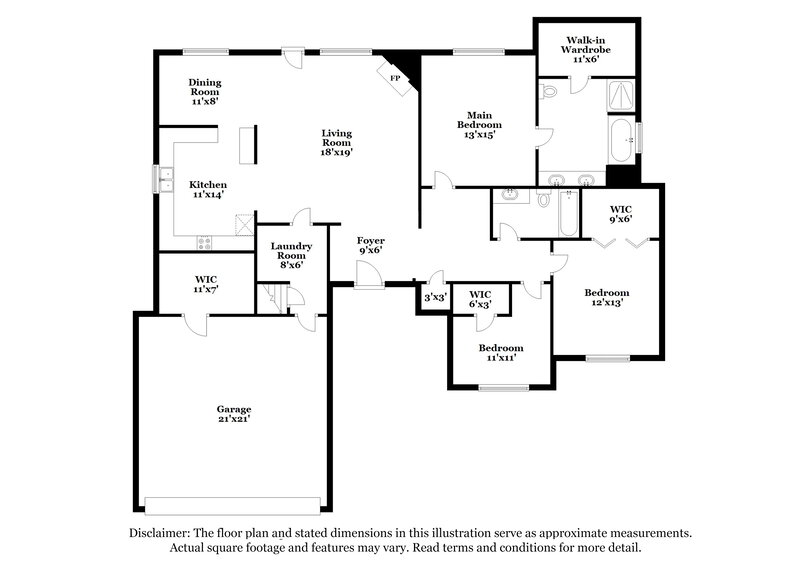 2,690/Mo, 208 Pebble Creek Dr McDonough, GA 30253 Floor Plan View