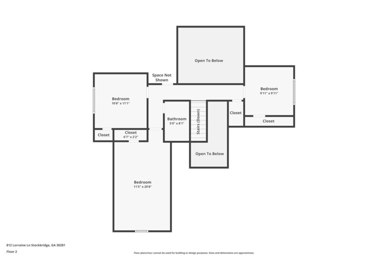 2,135/Mo, 812 Lorraine Ln Stockbridge, GA 30281 Floorplan View 2
