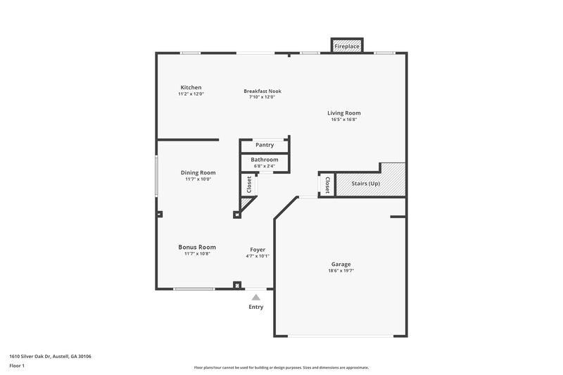 2,275/Mo, 1610 Silver Oak Drive Austell, GA 30106 Floor Plan View