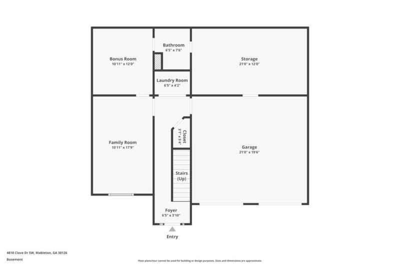 2,395/Mo, 4818 Clove Dr Sw Mableton, GA 30126 Floorplan View