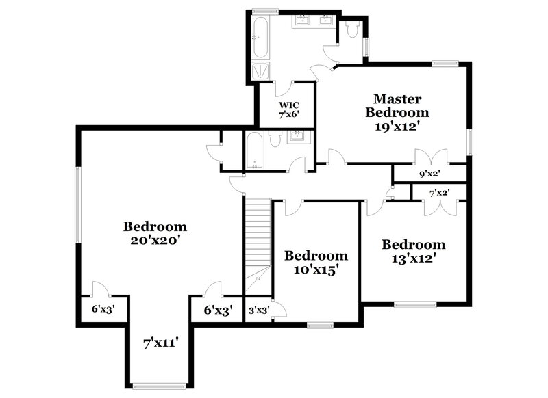 2,510/Mo, 1306 Pebble Beach Ln Hampton, GA 30228 Floorplan View 2