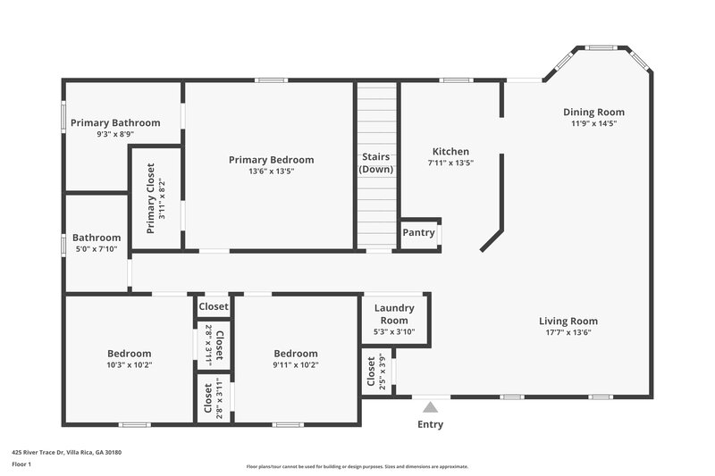 1,650/Mo, 425 River Trace Dr Villa Rica, GA 30180 Floor Plan View