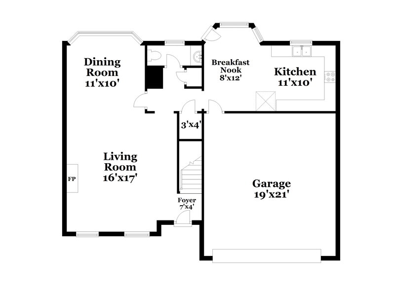 2,025/Mo, 4384 Allgood Ter Stone Mountain, GA 30083 Floor Plan View