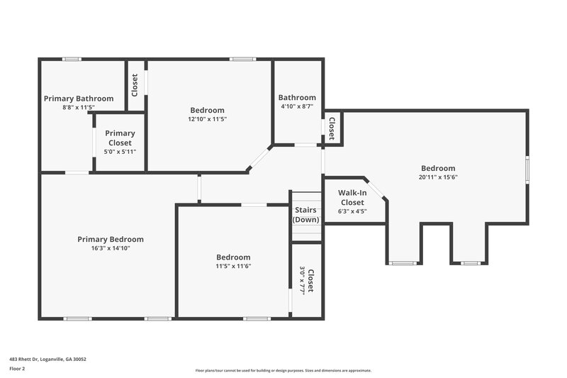 1,990/Mo, 483 Rhett Dr Loganville, GA 30052 Floor Plan View 2