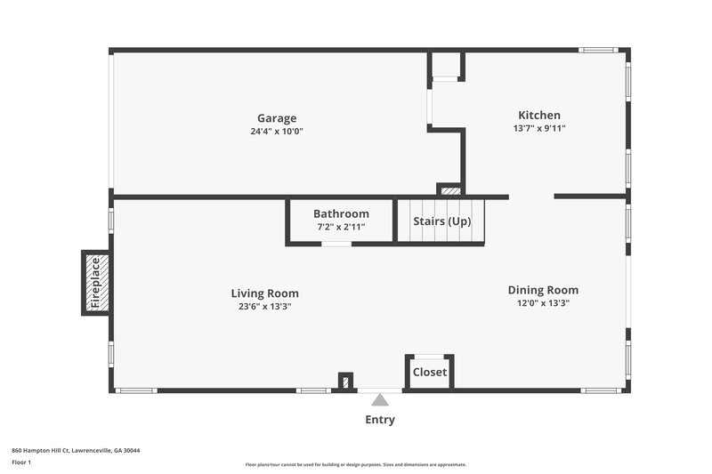 2,060/Mo, 860 Hampton Hill Ct Lawrenceville, GA 30044 Floor Plan View