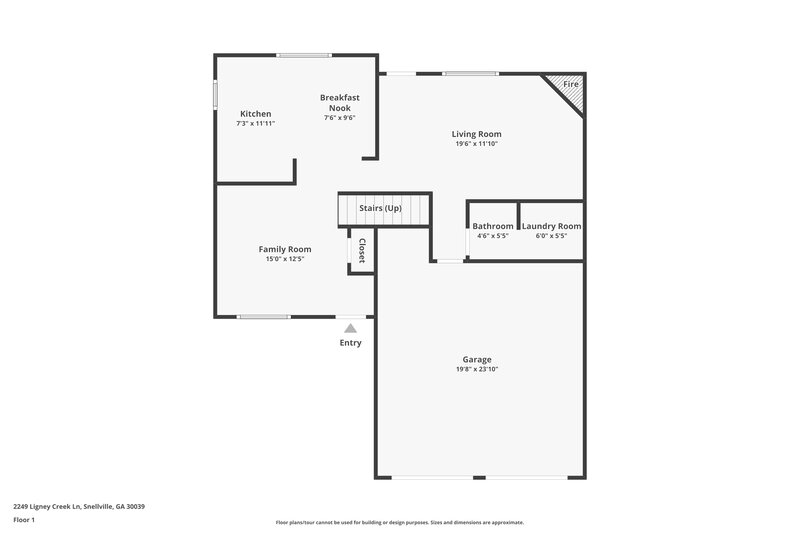 2,025/Mo, 2249 Ligney Creek Ln Snellville, GA 30039 Floor Plan View